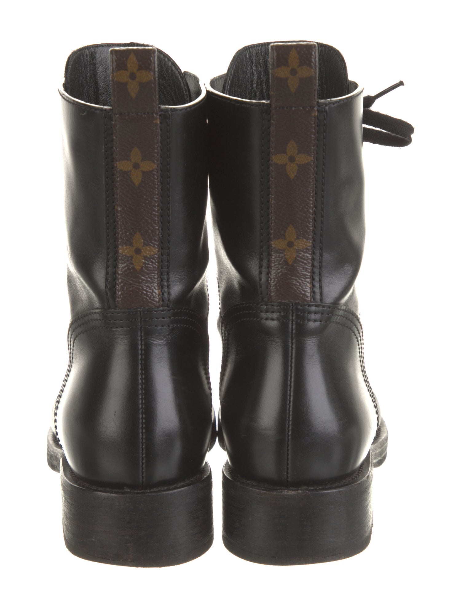 Louis Vuitton LV Monogram Leather Combat Boots